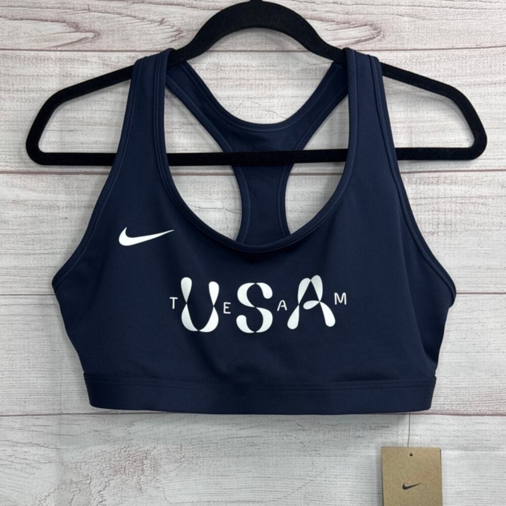 Nike Navy Blue USA Team Racerback Sports Bra